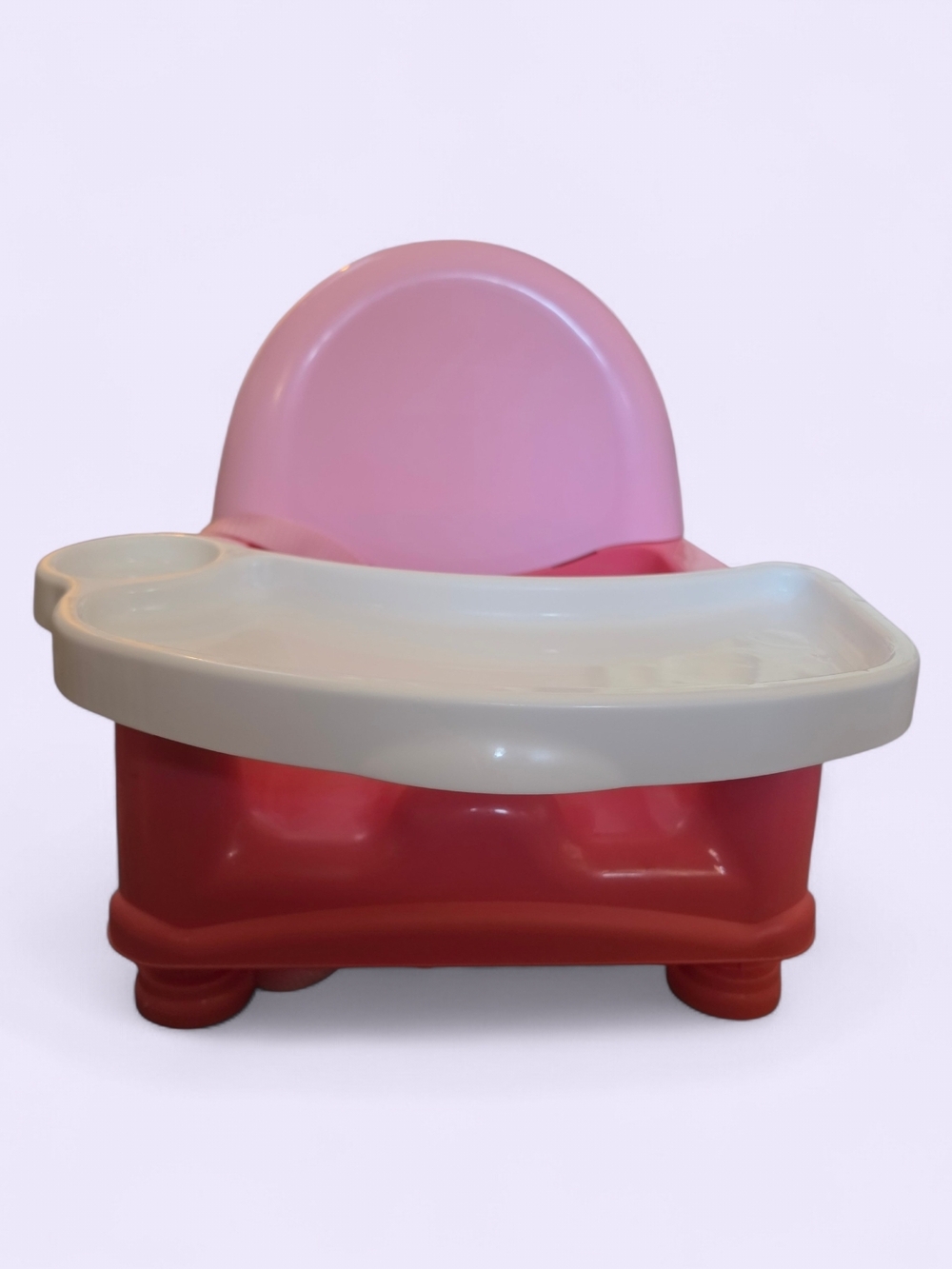 Pink and White Baby Booster Seat